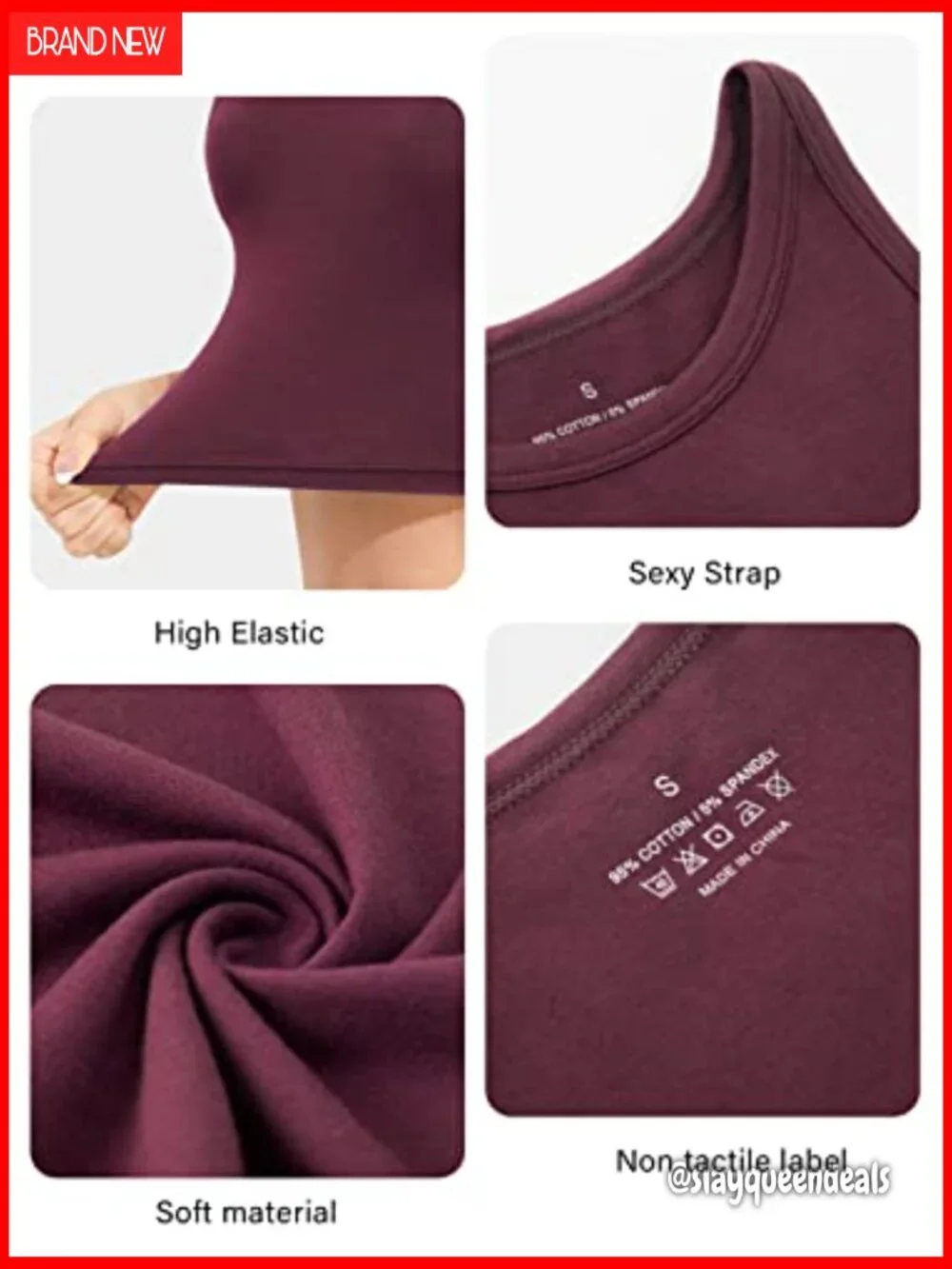 Workout Crop Tops 4 Pack High Neck Racerback Tank Athletic Fit - Picture 5 of 6